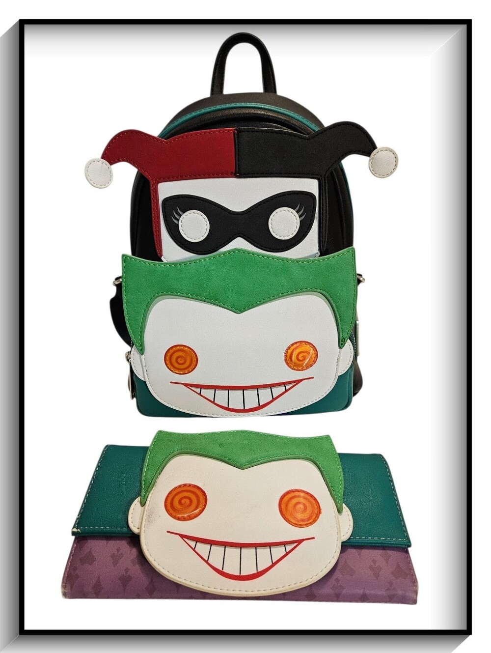 POP! By Loungefly DC Comics Harley Quinn & Joker Mini Backpack And Wallet Set